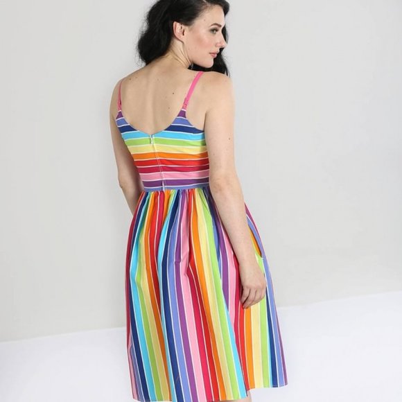 Hell Bunny The Rainbow Plus Size Dress Size 2x - Picture 2 of 5